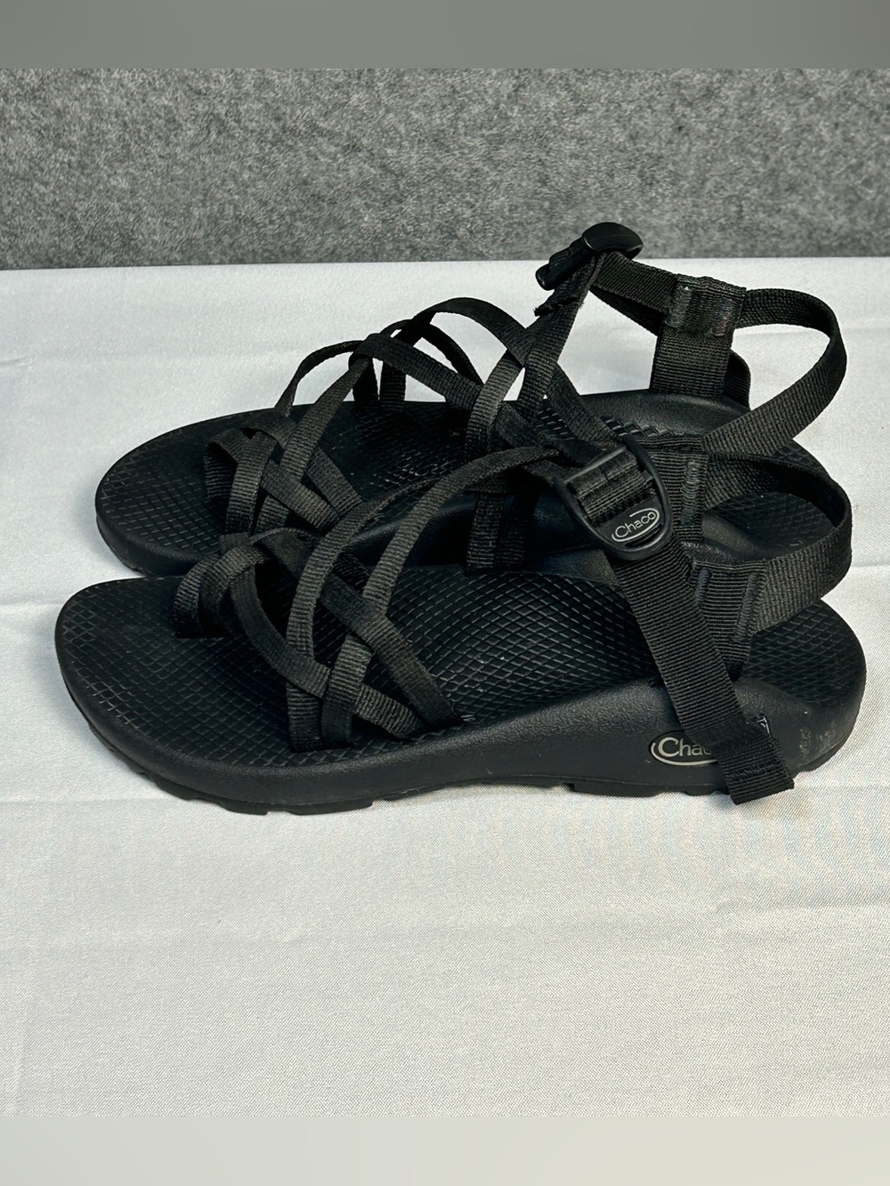 Chaco Z Women's 7 Black Strappy Adj Sport Sandals Trailcore Waterproof Utility